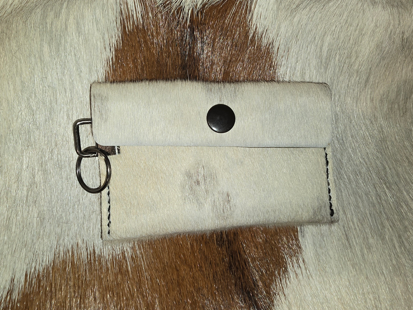 Cowhide Wallet Keychain
