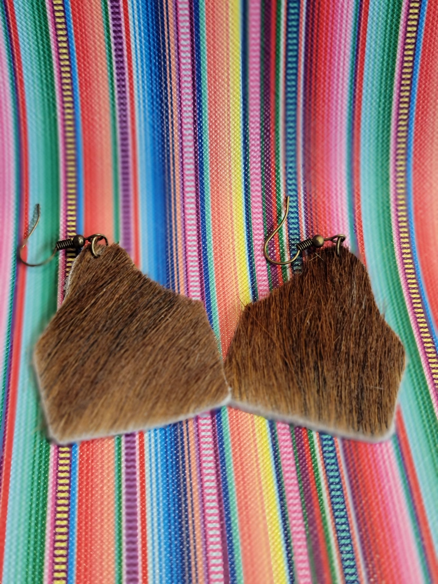 Ear Tag Cowhide Earrings