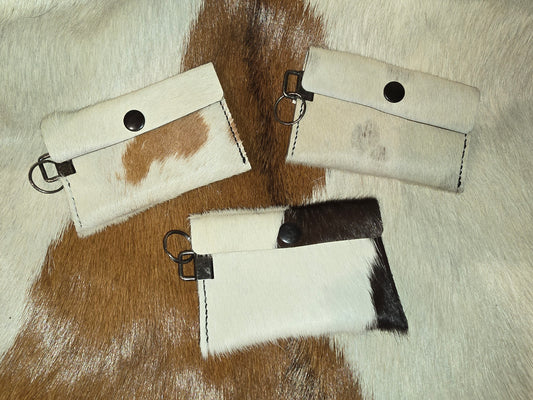 Cowhide Wallet Keychain