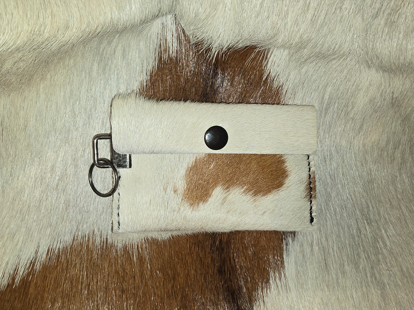 Cowhide Wallet Keychain