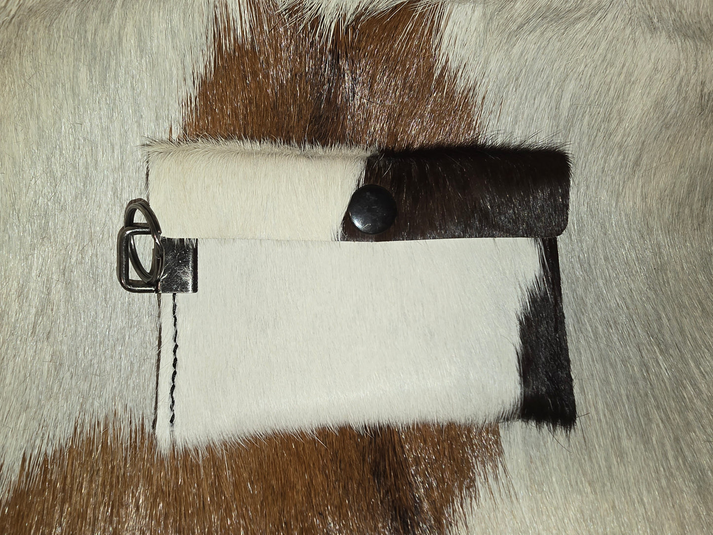 Cowhide Wallet Keychain