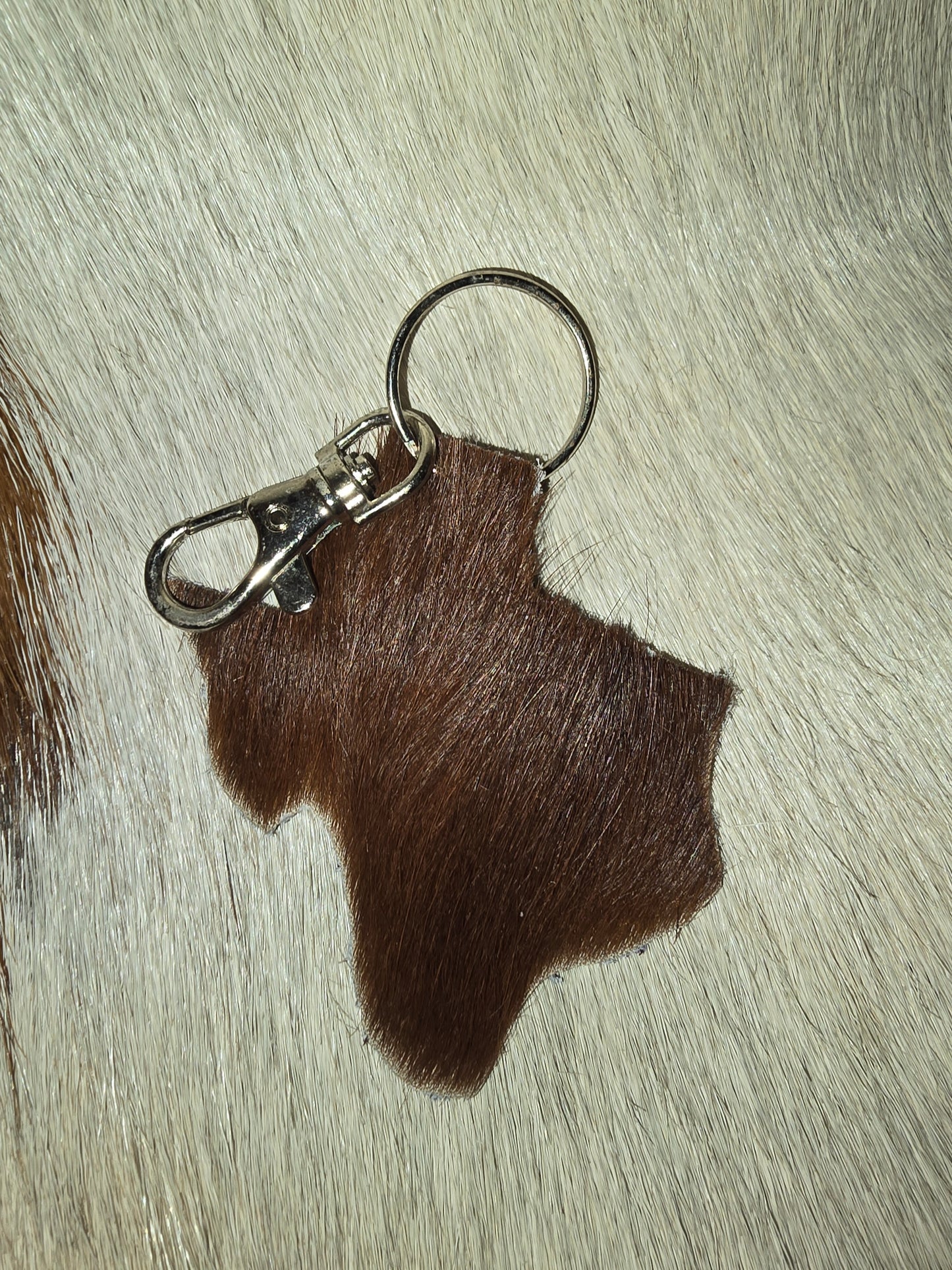 Texas Cowhide Key Chain