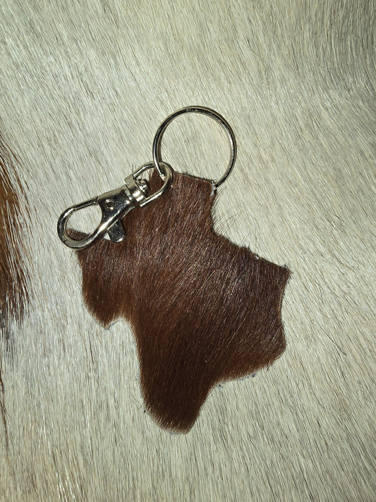 Texas Cowhide Key Chain