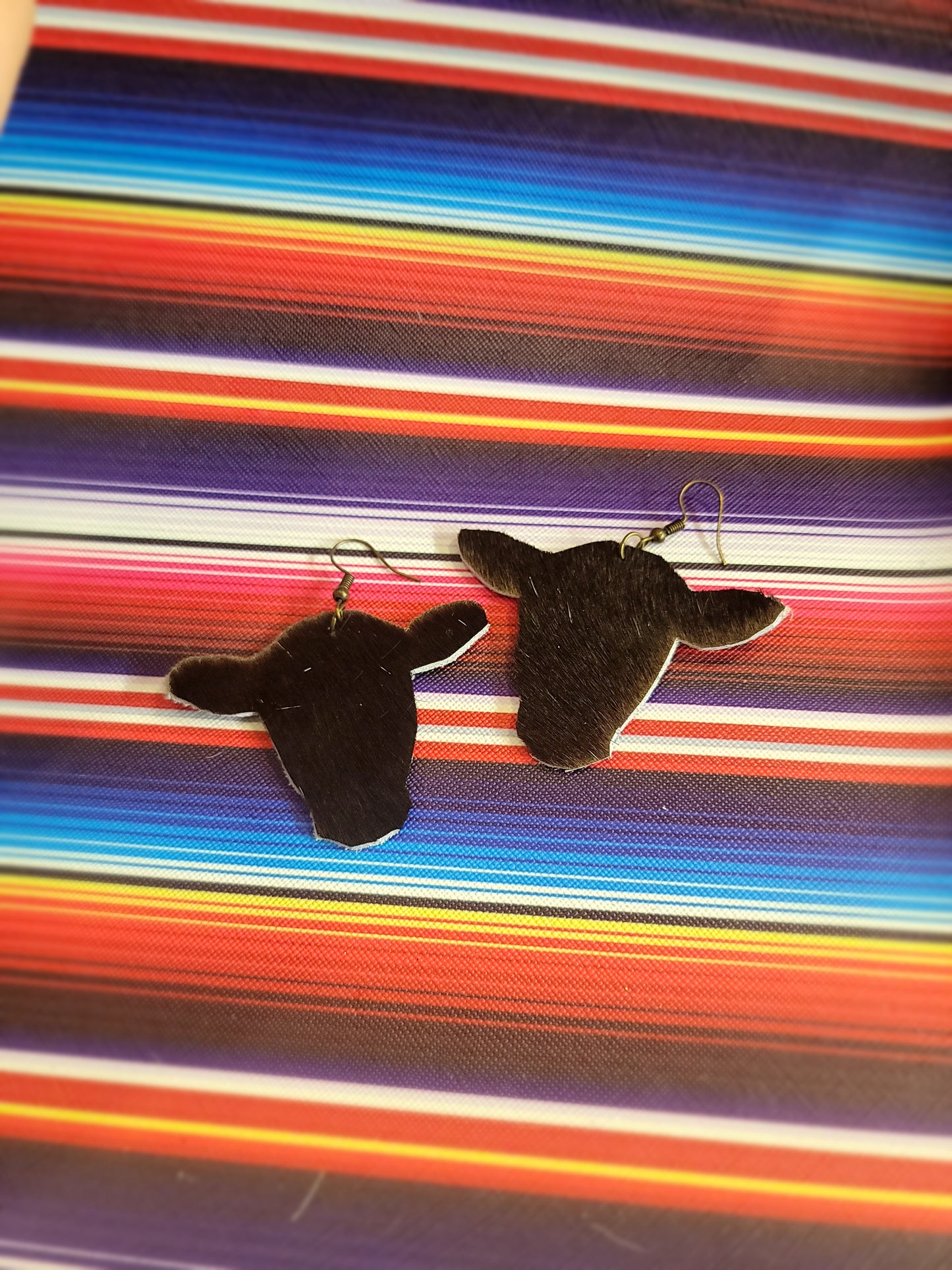 Custom Cowhide Earrings