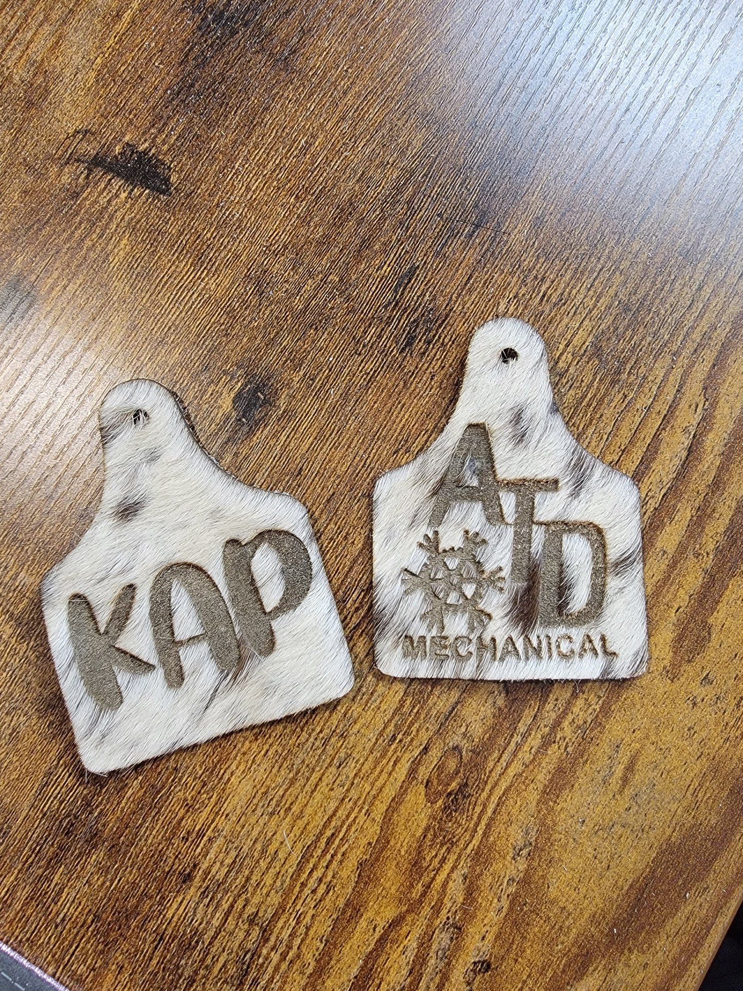 Custom Cowhide keychains